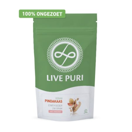 Live Puri pindakaas vegan eiwitpoeder ongezoet 250gr